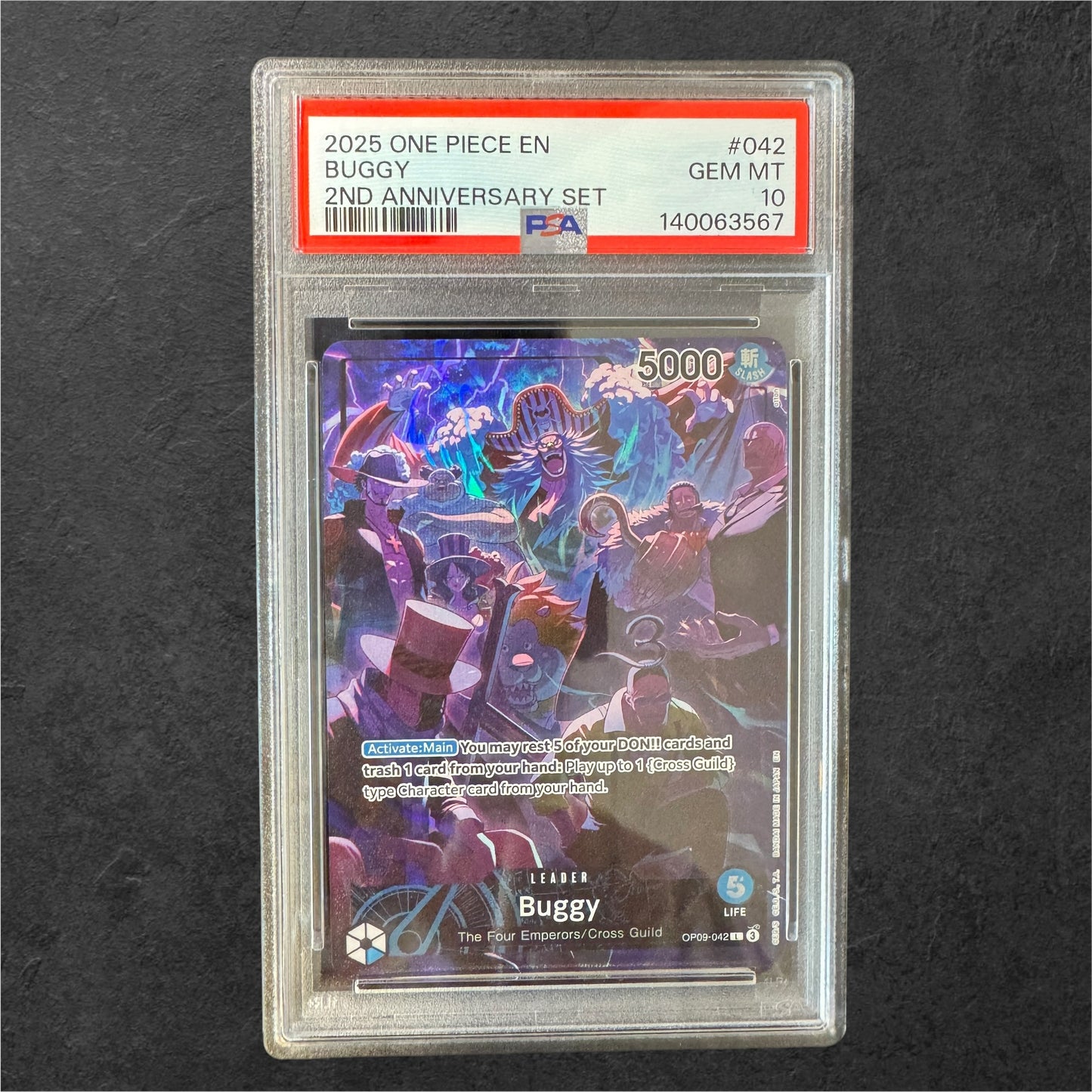 Buggy | #OP09-042 | PSA 10 | 2nd Anniversary Set | English