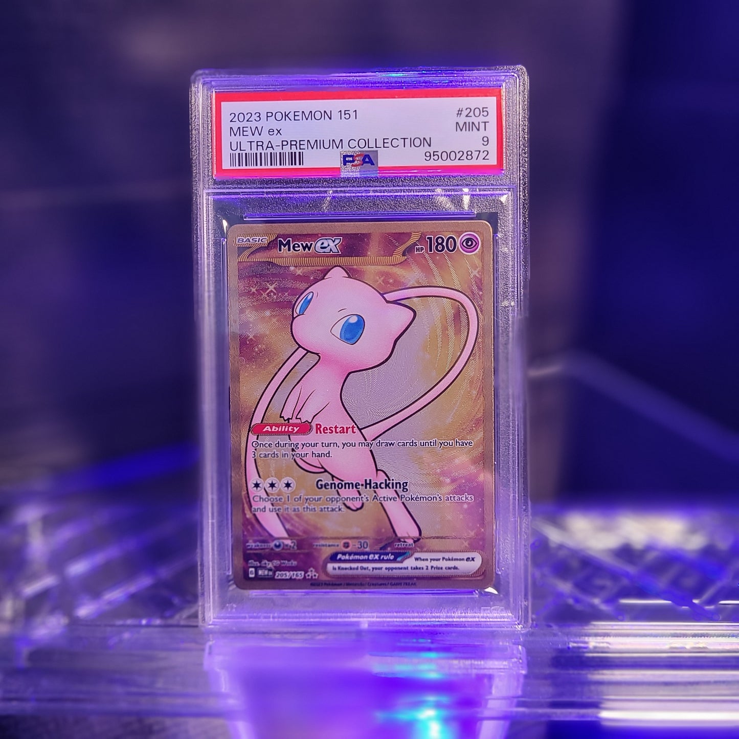 Mew ex | #205 | PSA 9 | Metal UPC Promo | English