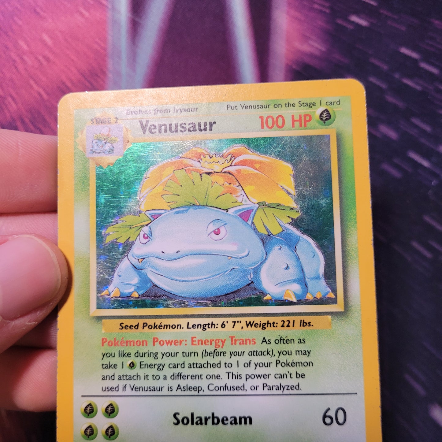 Venusaur | #15 | HP | Base Set Unlimited | English | 1999