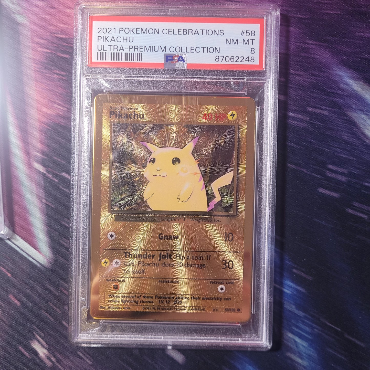 Pikachu | #58 | PSA 8 | Celebrations UPC | English