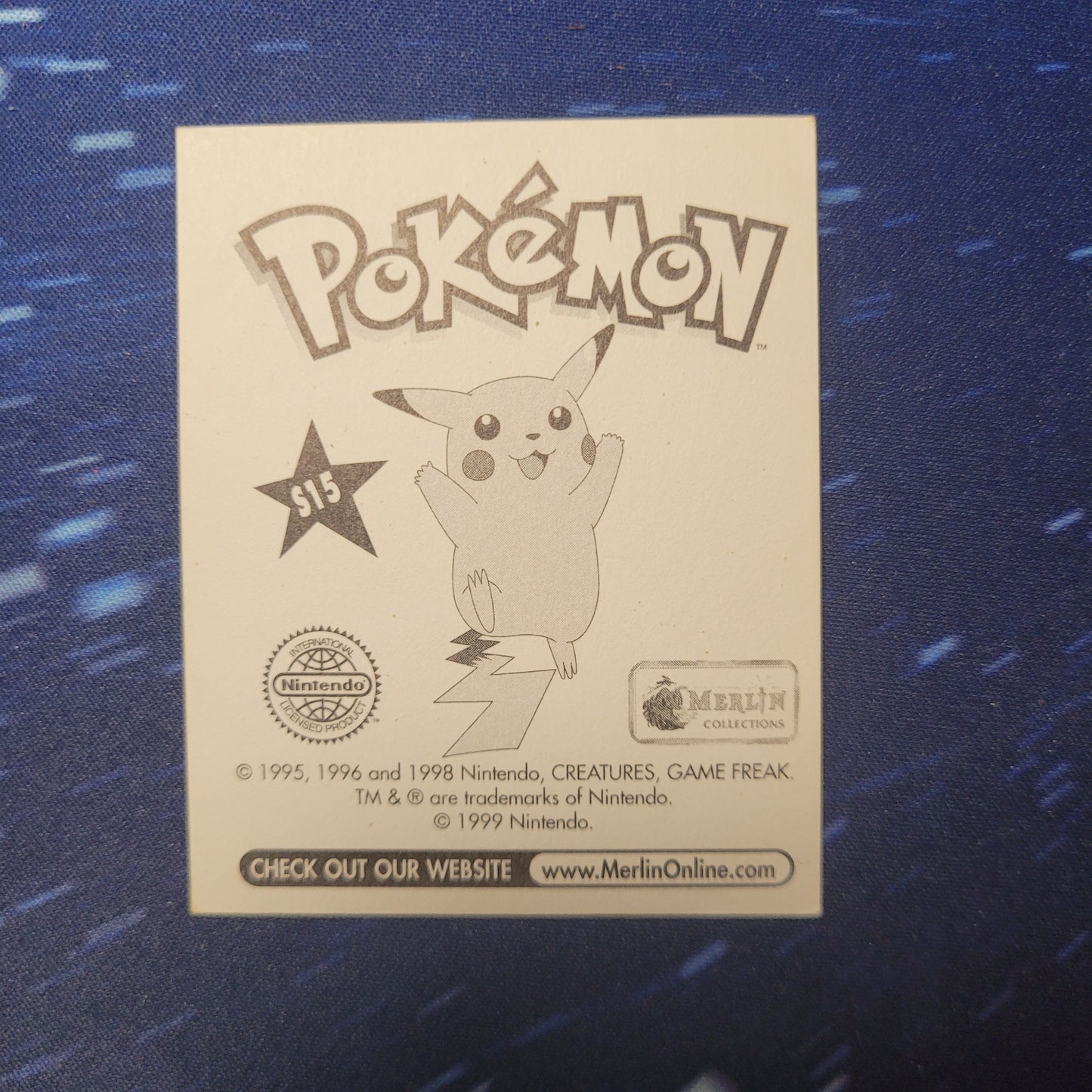 Gengar | #S15 | NM/LP | Merlin Stickers Series 1 | English | 1999