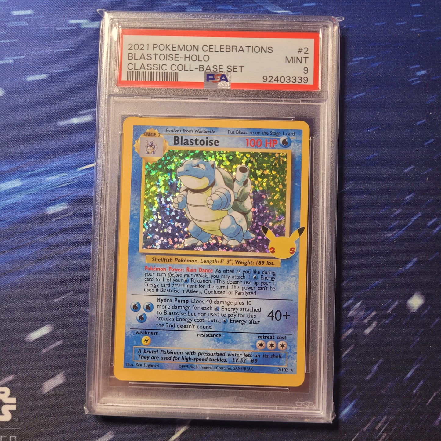 Blastoise | #2 | PSA 9 | Celebrations | English | 2021