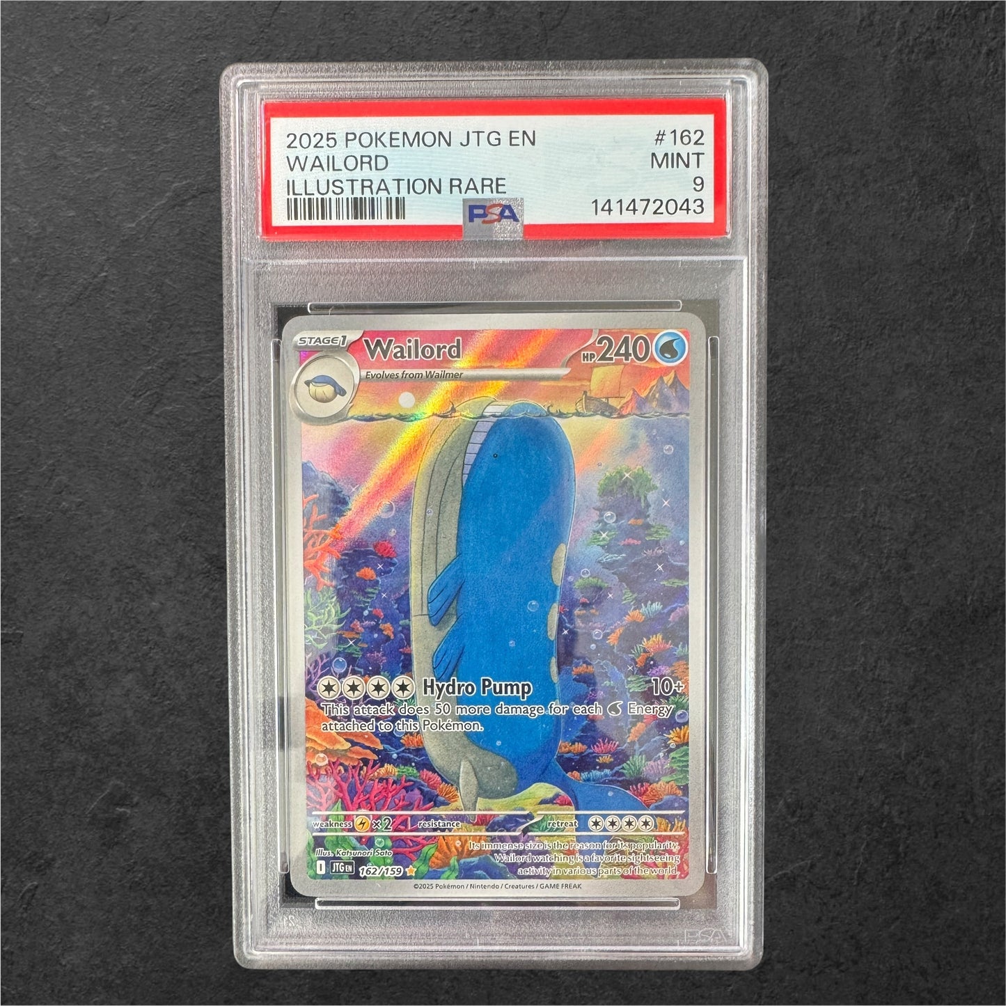 Wailord | #162 | PSA 9 | Journey Together | English | 2025