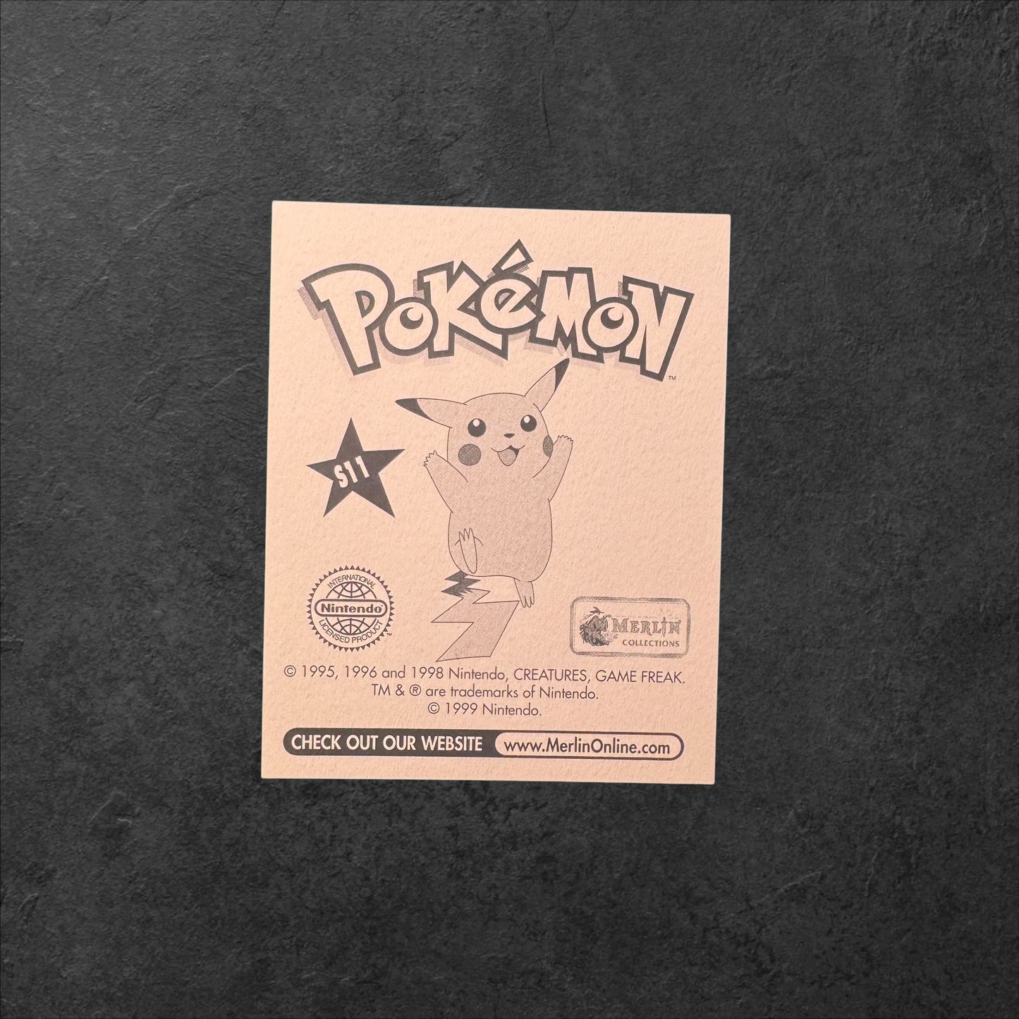 Meowth | #S11 | NM | Merlin Stickers Series 1 | English | 1999