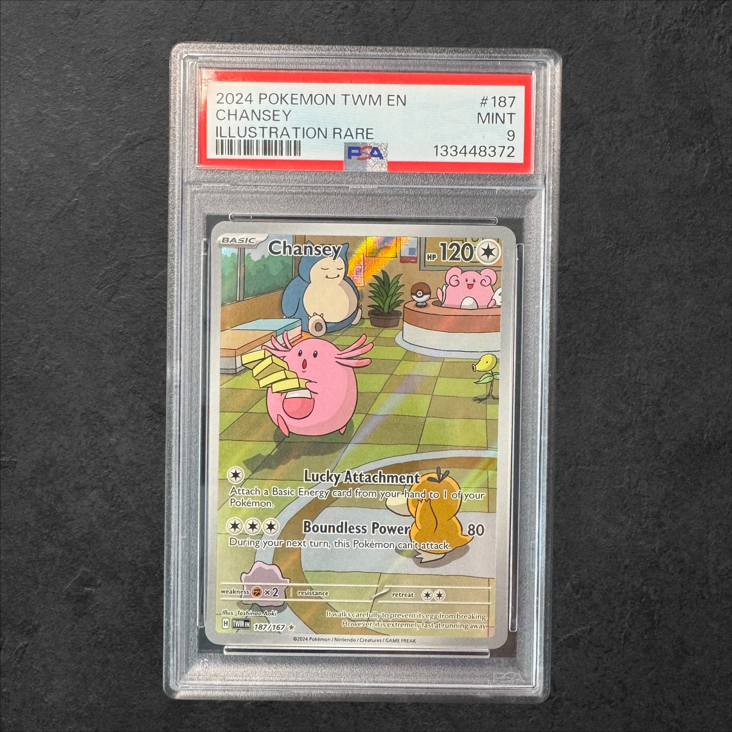 Chansey | #187 | PSA 9 | Twilight Masquerade | English | 2024