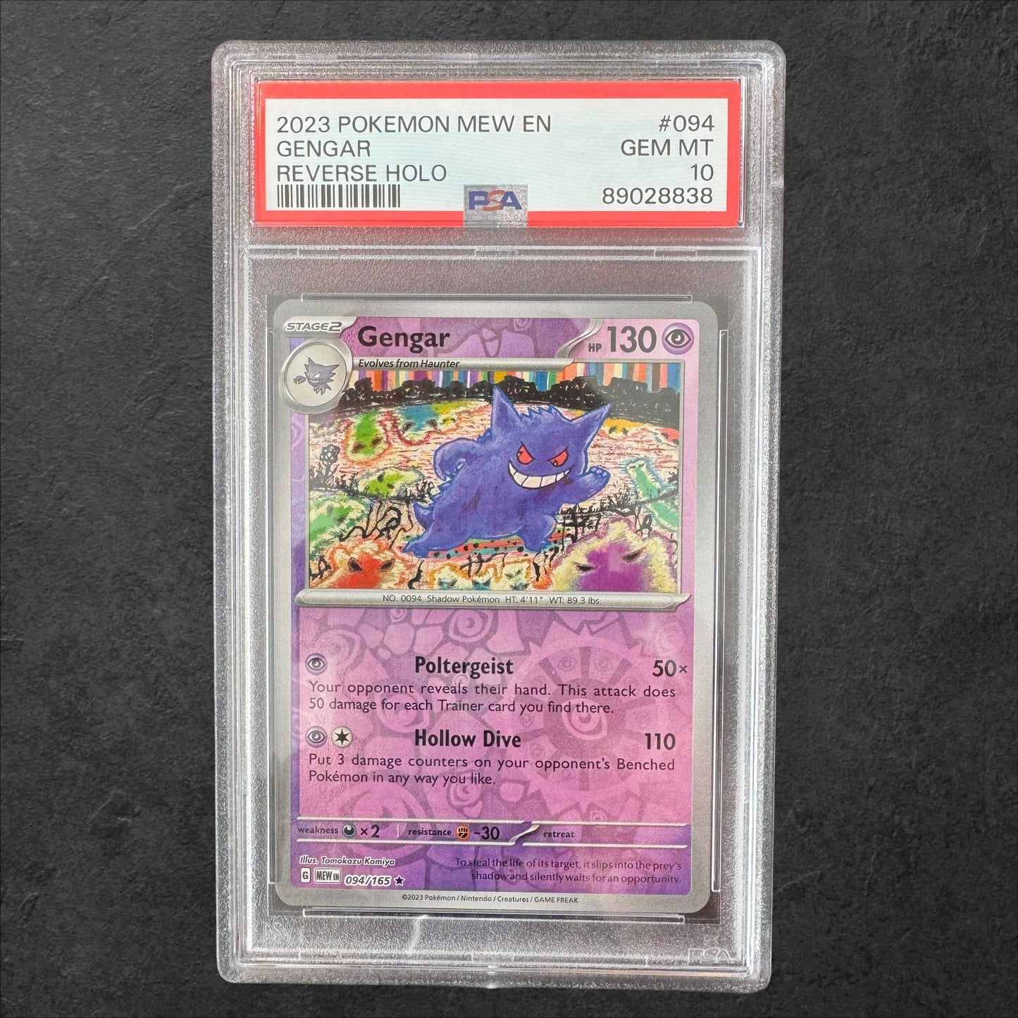 Gengar | #094 | PSA 10 | 151 | English | 2023
