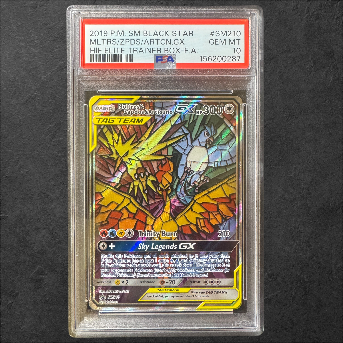 Moltres & Zapdos & Articuno | #SM210 | PSA 10 | Hidden Fates ETB | English | 2019