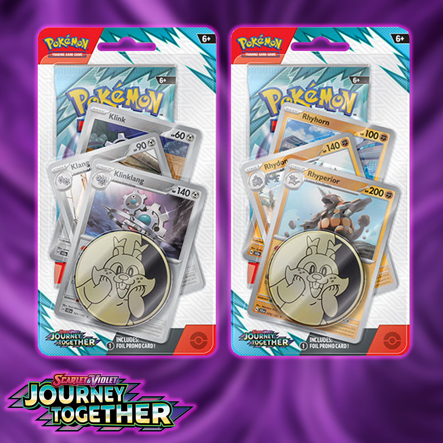 Pokemon S&V 09 Journey Together: Checklane Blister (Klingklag/Rhyperior)