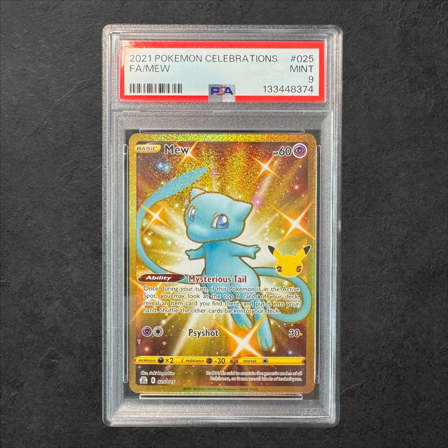 Mew | #025 | PSA 9 | Celebrations | English | 2021