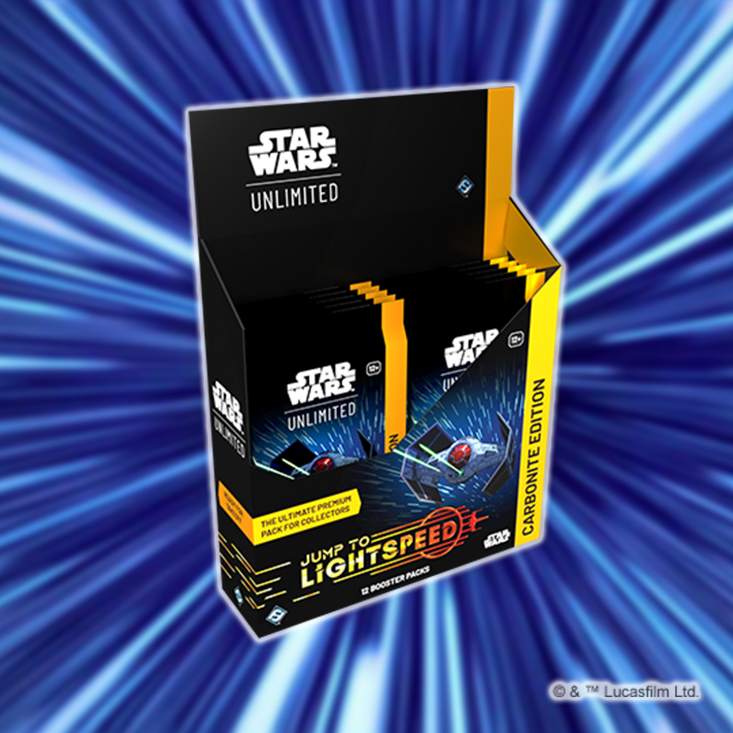 STAR WARS Unlimited Jump to Lightspeed Carbonite Booster Box Display