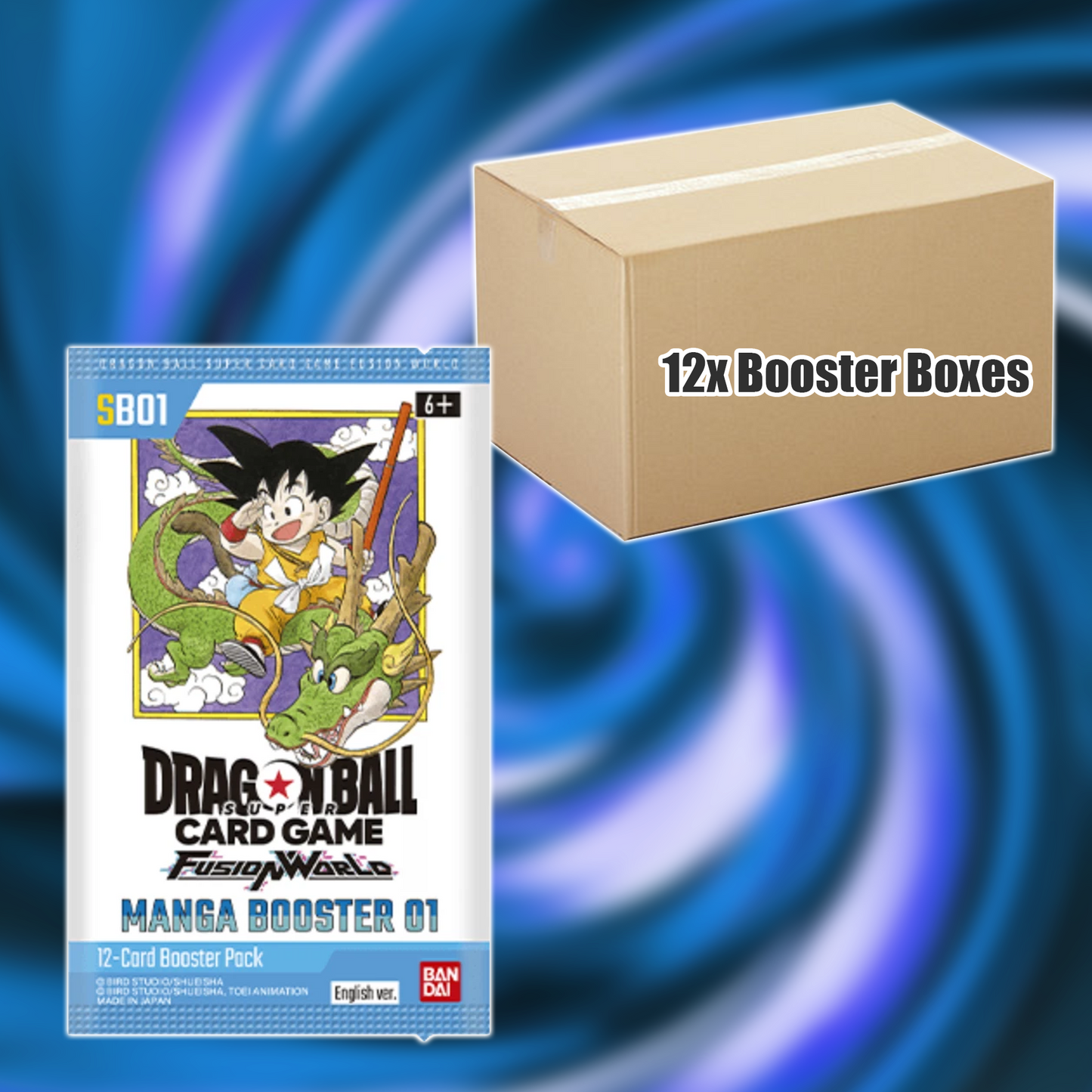 Dragonball Super CG SB01: Fusion World Manga Booster Box SEALED CASE OF 12