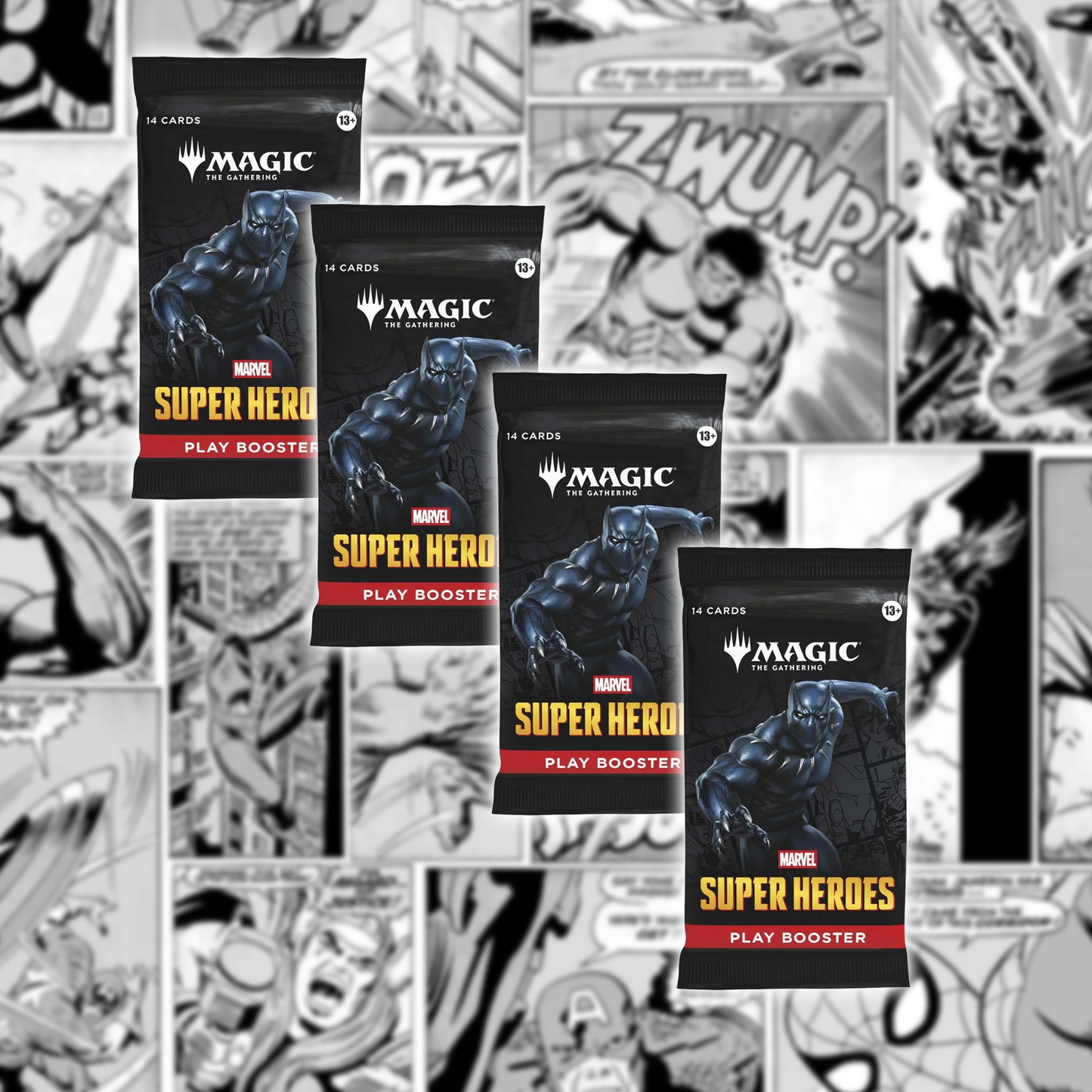 Magic the Gathering: Marvel Super Heroes Play Booster Bundle (4)