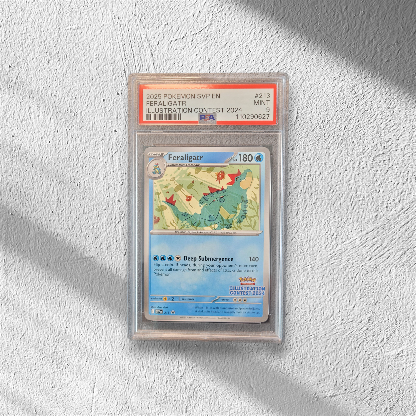 Feraligatr | #213 | PSA 9 | Illustration Contest 2024 | English | 2025