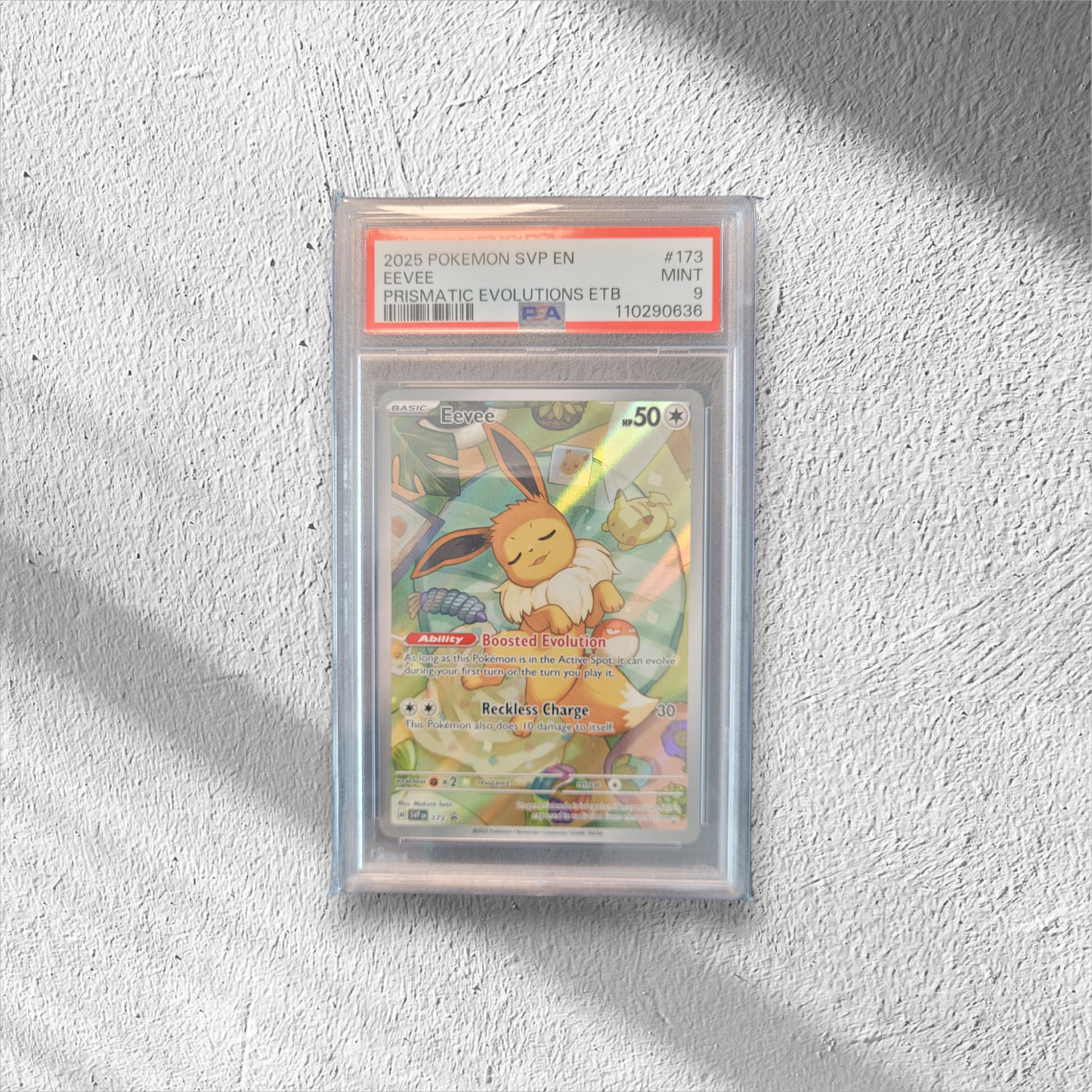 Eevee | #173 | PSA 9 | Prismatic Evolutions ETB | English | 2025