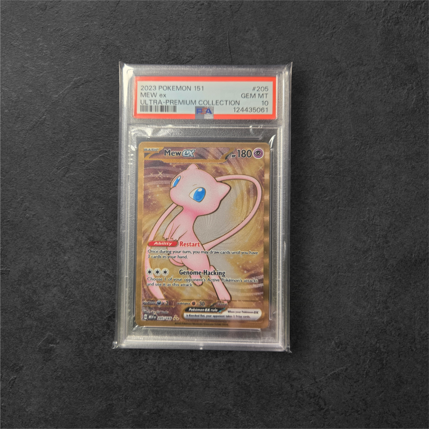 Mew ex (Metal) | #205 | PSA 10 | 151 UPC | English | 2023