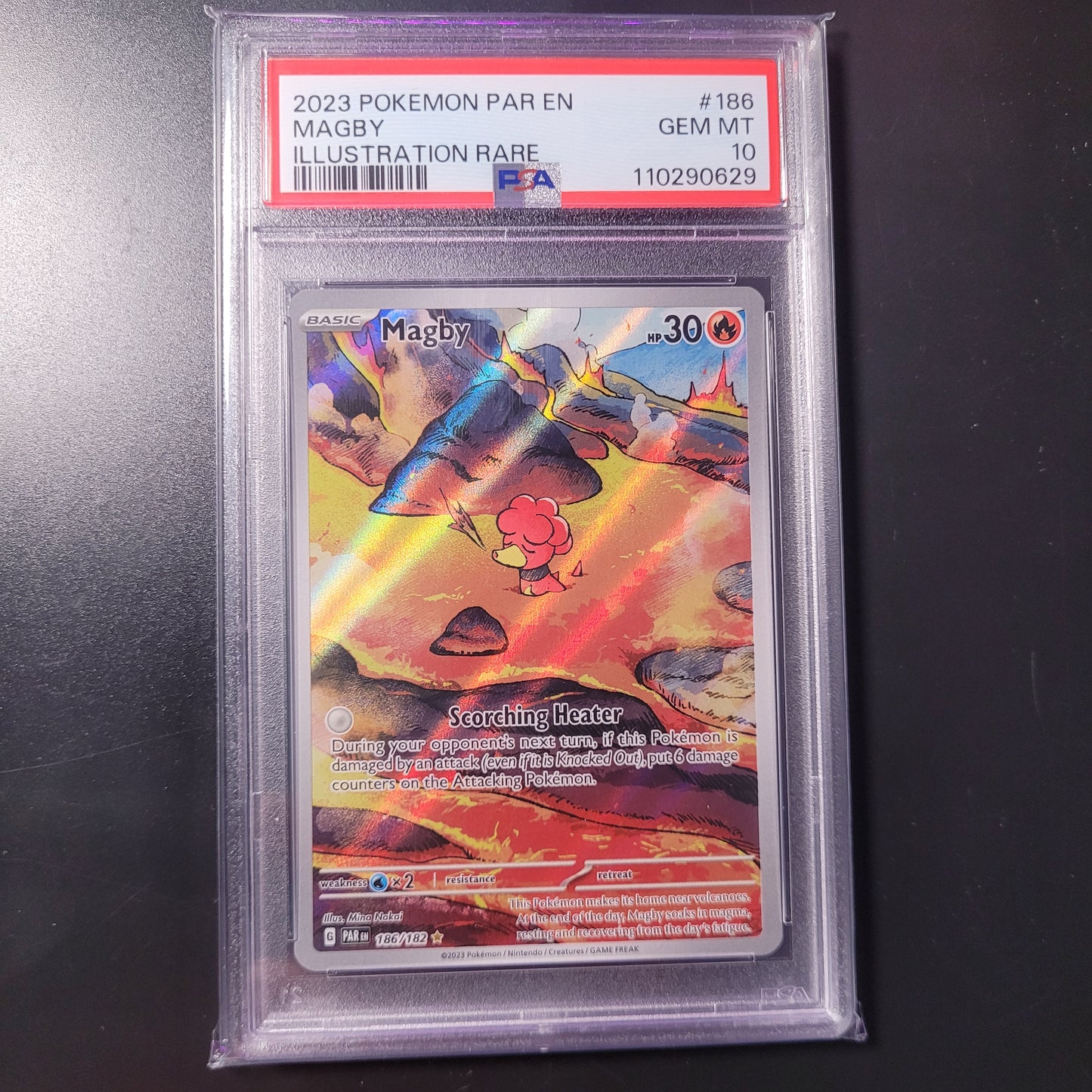 Magby | #186 | PSA 10 | Paradox Rift | English | 2023