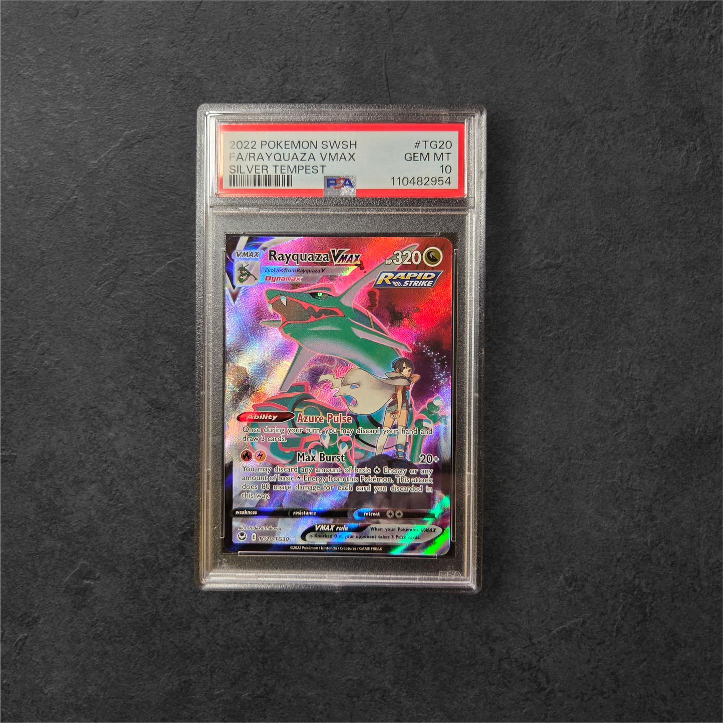 Rayquaza VMAX | #TG20 | PSA 10 | Silver Tempest | English | 2022