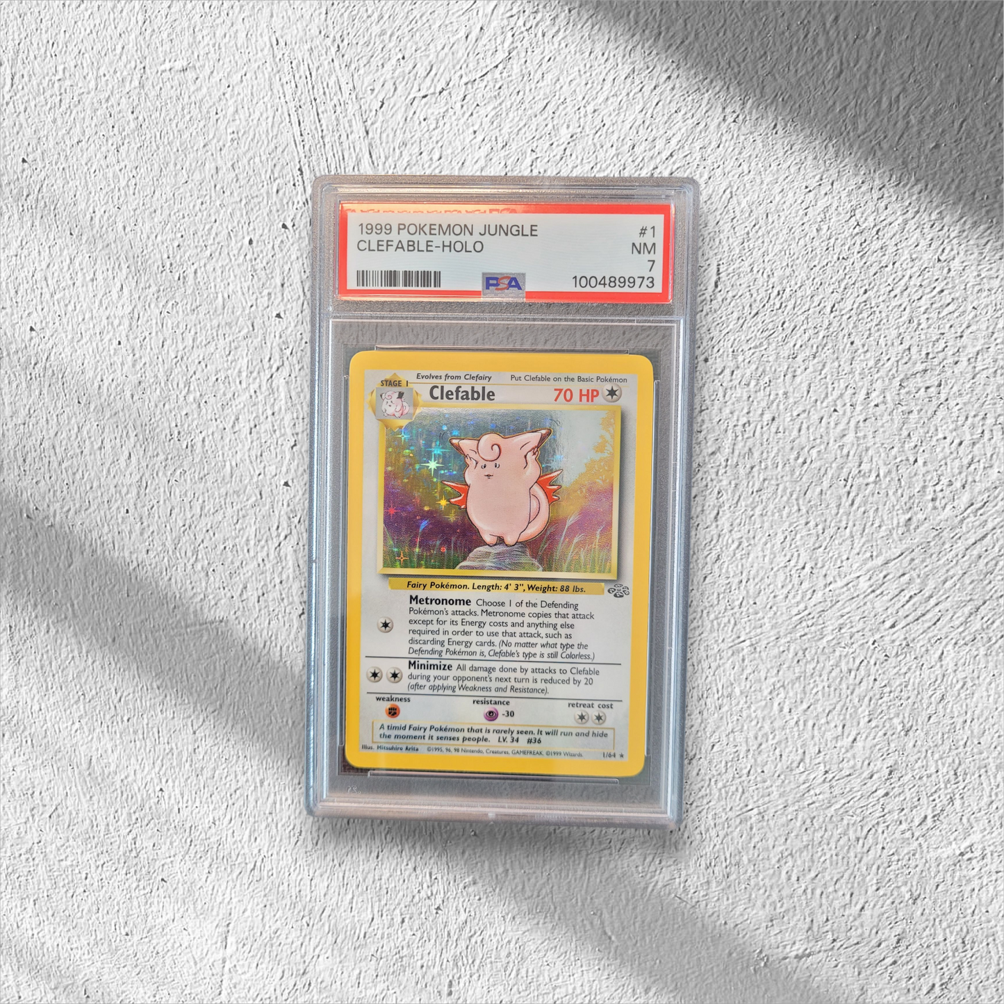 Clefable | #1 | PSA 7 | Jungle Unlimited | English | 1999