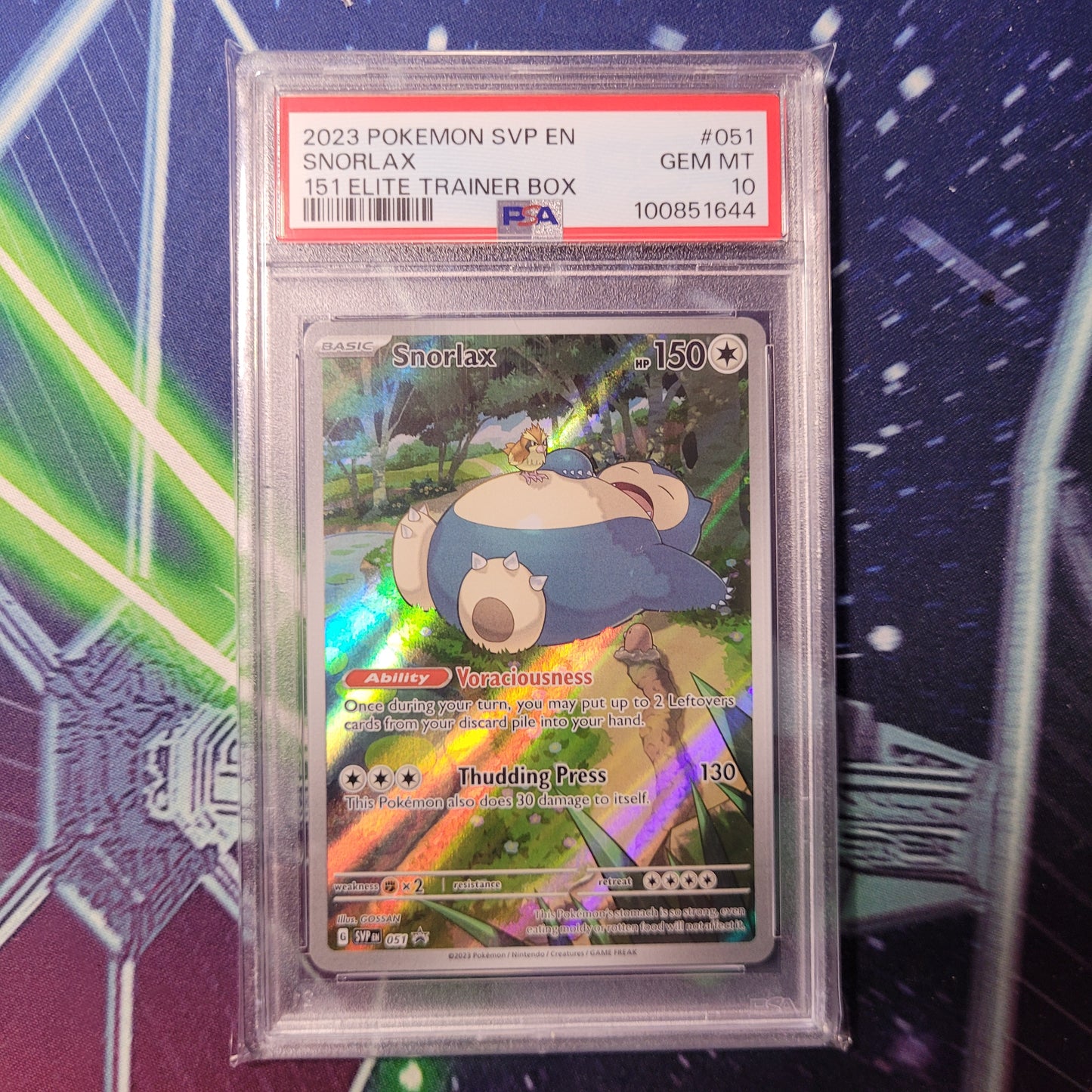 Snorlax | #051 | PSA 10 | 151 ETB | English | 2023