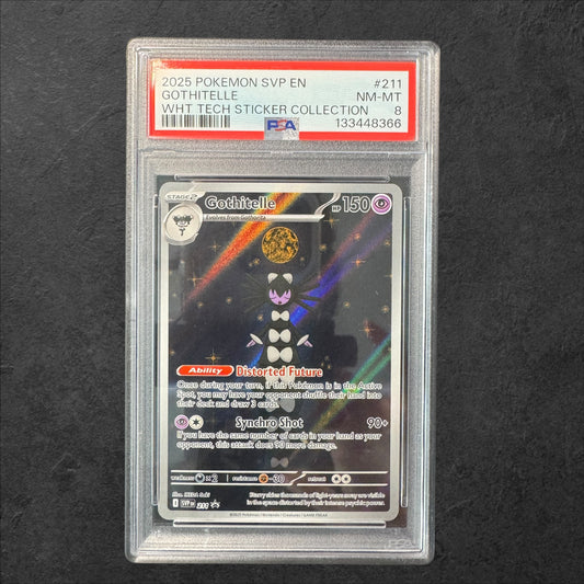 Gothitelle | #211 | PSA 8 | White Flare Tech Blister | English