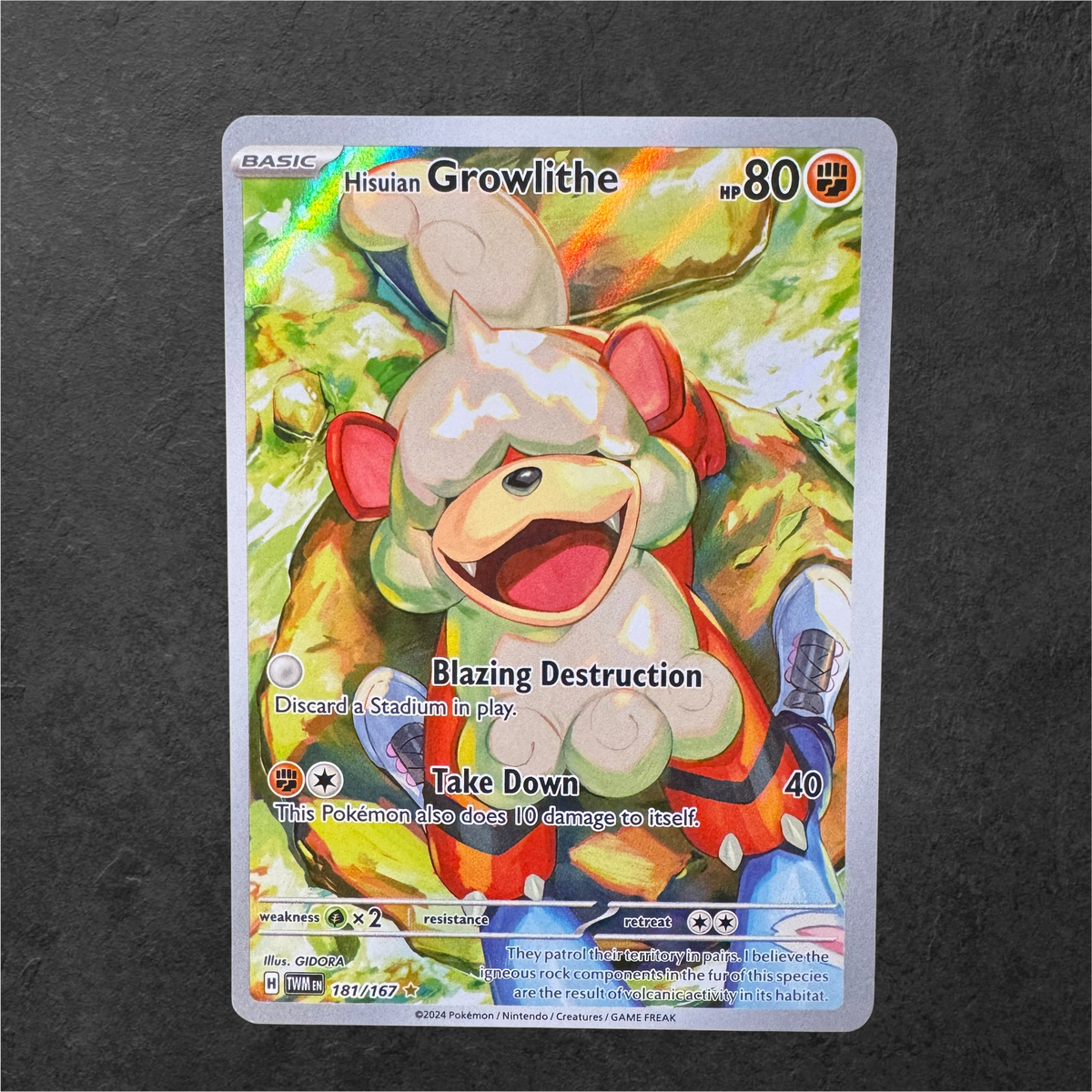 Growlithe | #181 | NM (OC) | Twilight Masquerade | English | 2024