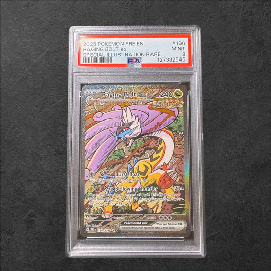 Raging Bolt ex | #166 | PSA 9 | Prismatic Evolutions | English | 2025