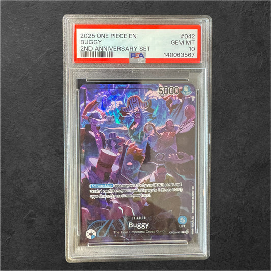 Buggy | #OP09-042 | PSA 10 | 2nd Anniversary Set  | English
