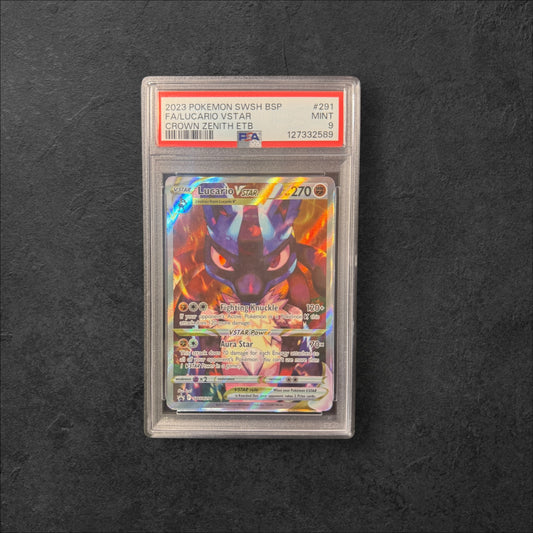 Lucario VSTAR | #SWSH291 | PSA 9 | Crown Zenith ETB | English