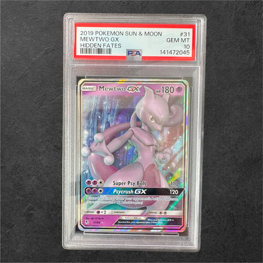 Mewtwo GX | #31 | PSA 10 | Hidden Fates | English | 2019