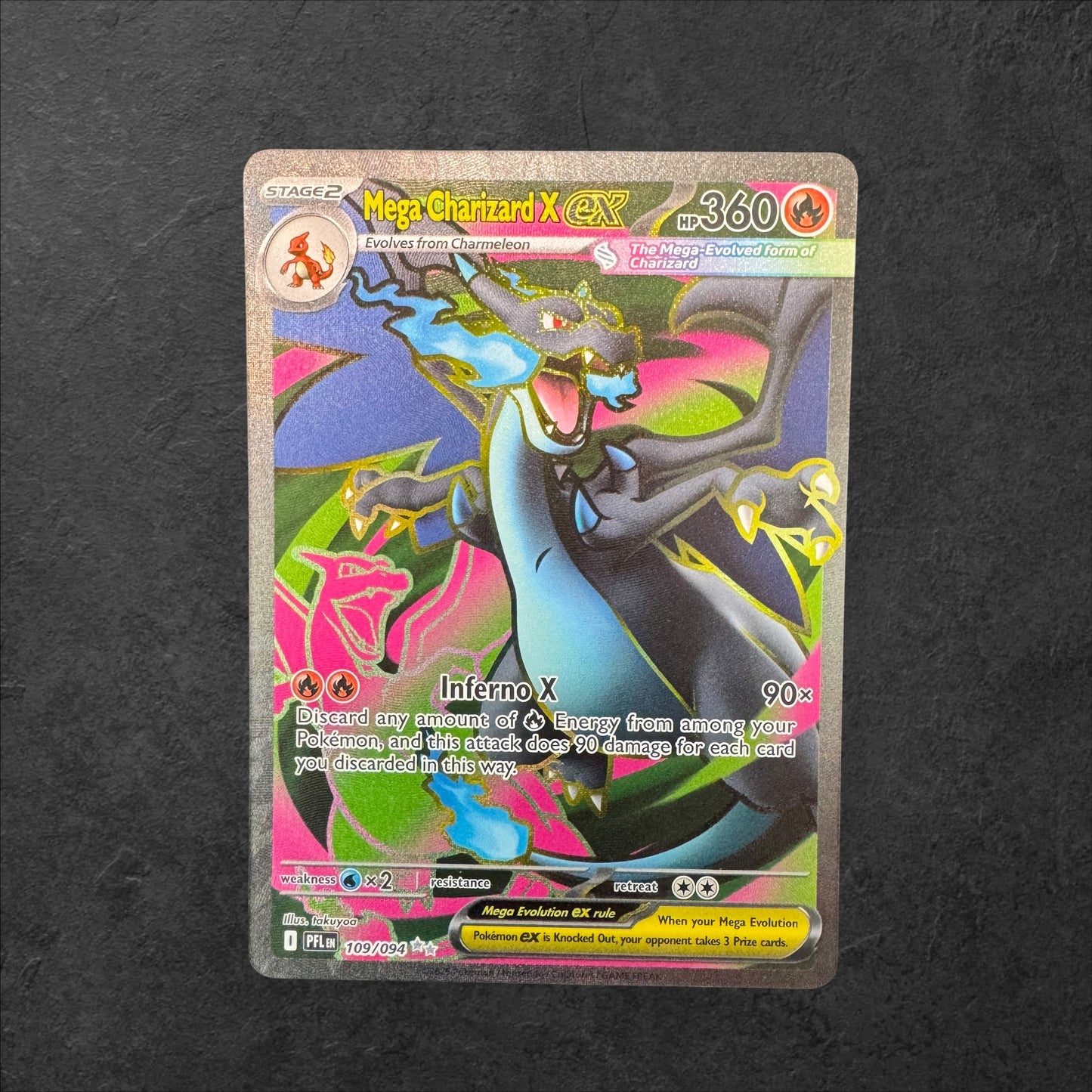 Mega Charizard X EX | #109 | NM | Phantasmal Flames | English | 2025