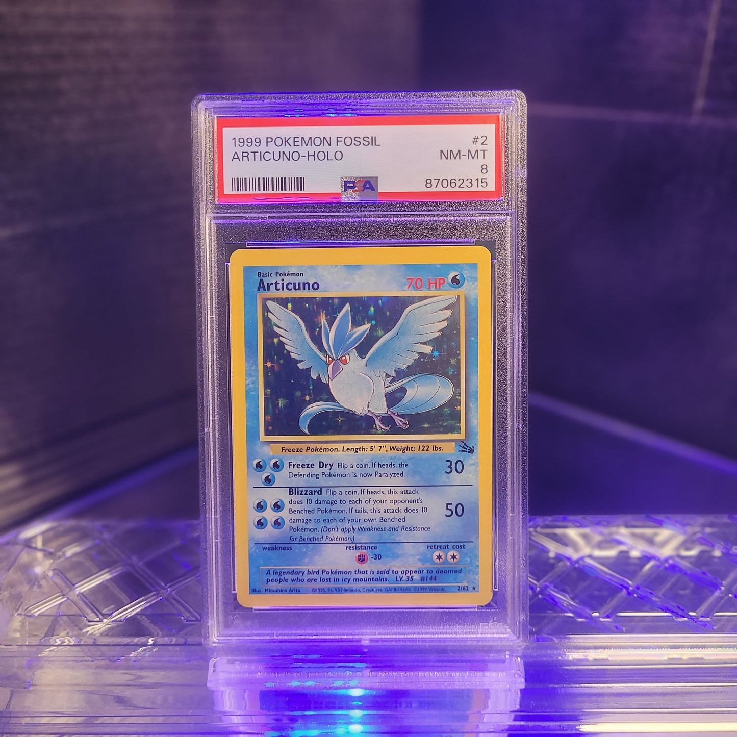 Articuno | #2 | PSA 8 | Fossil | English