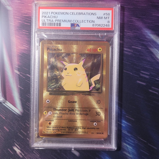 Pikachu | #58 | PSA 8 | Celebrations UPC | English