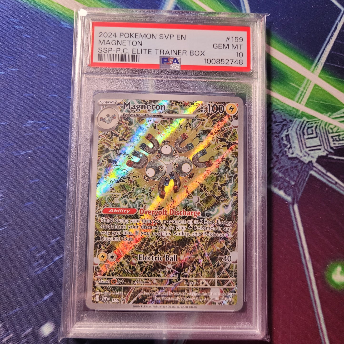Magneton | #159 | PSA 10 | Surging Sparks ETB | English | 2024 ERROR LABEL
