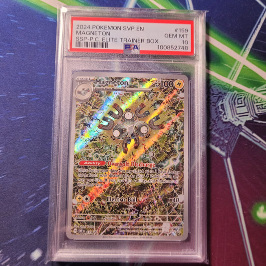 Magneton | #159 | PSA 10 | Surging Sparks ETB | English | 2024 ERROR LABEL