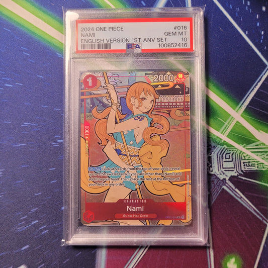 Nami | #OP01-016 | PSA 10 | 1st Anniversary Set | English