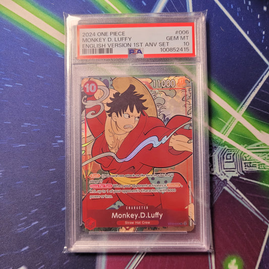 Monkey.D.Luffy | #ST10-006 | PSA 10 | 1st Anniversary Set | English