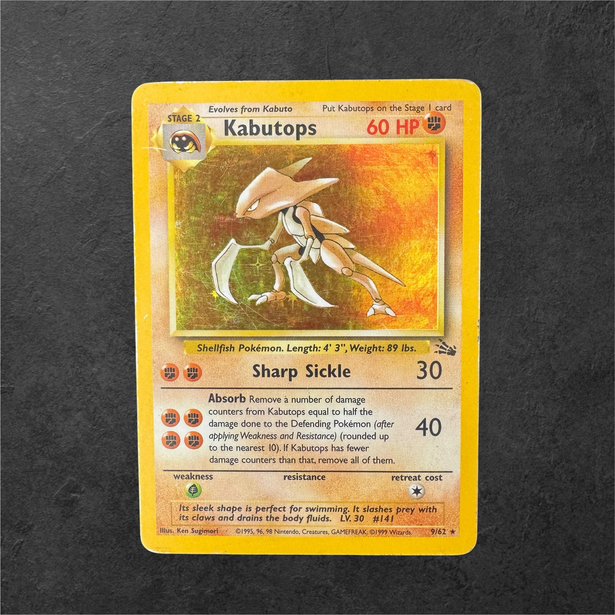 Kabutops | #9 | HP | Fossil | English | 1999