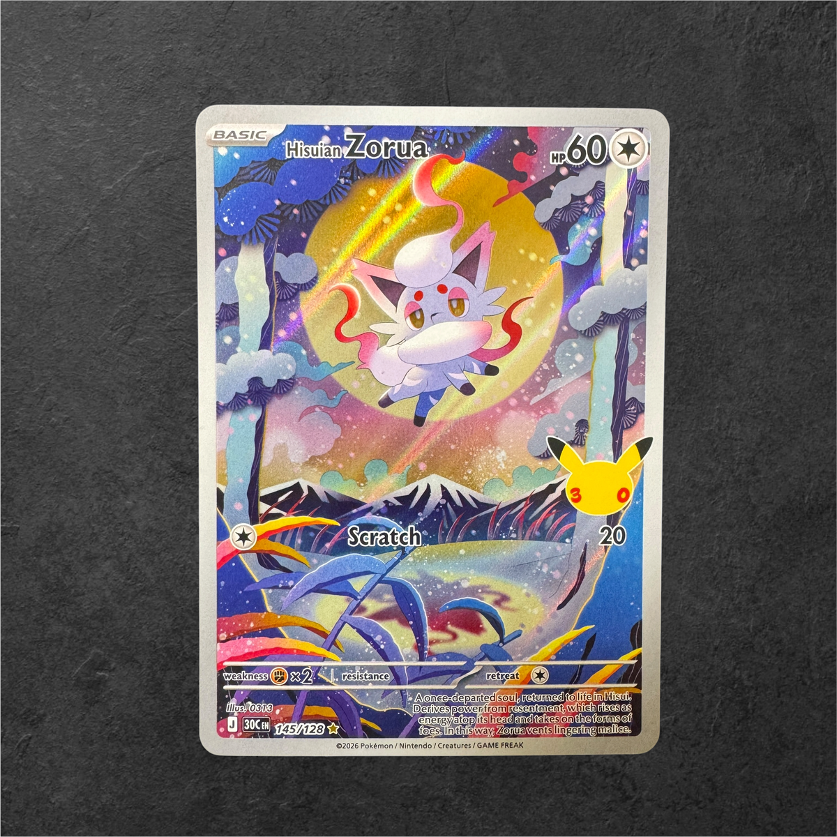 Hisuian Zorua | #145 | NM | 30th Celebrations | English | 2026