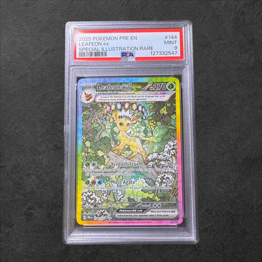 Leafeon ex | #144 | PSA 9 | Prismatic Evolutions | English | 2025