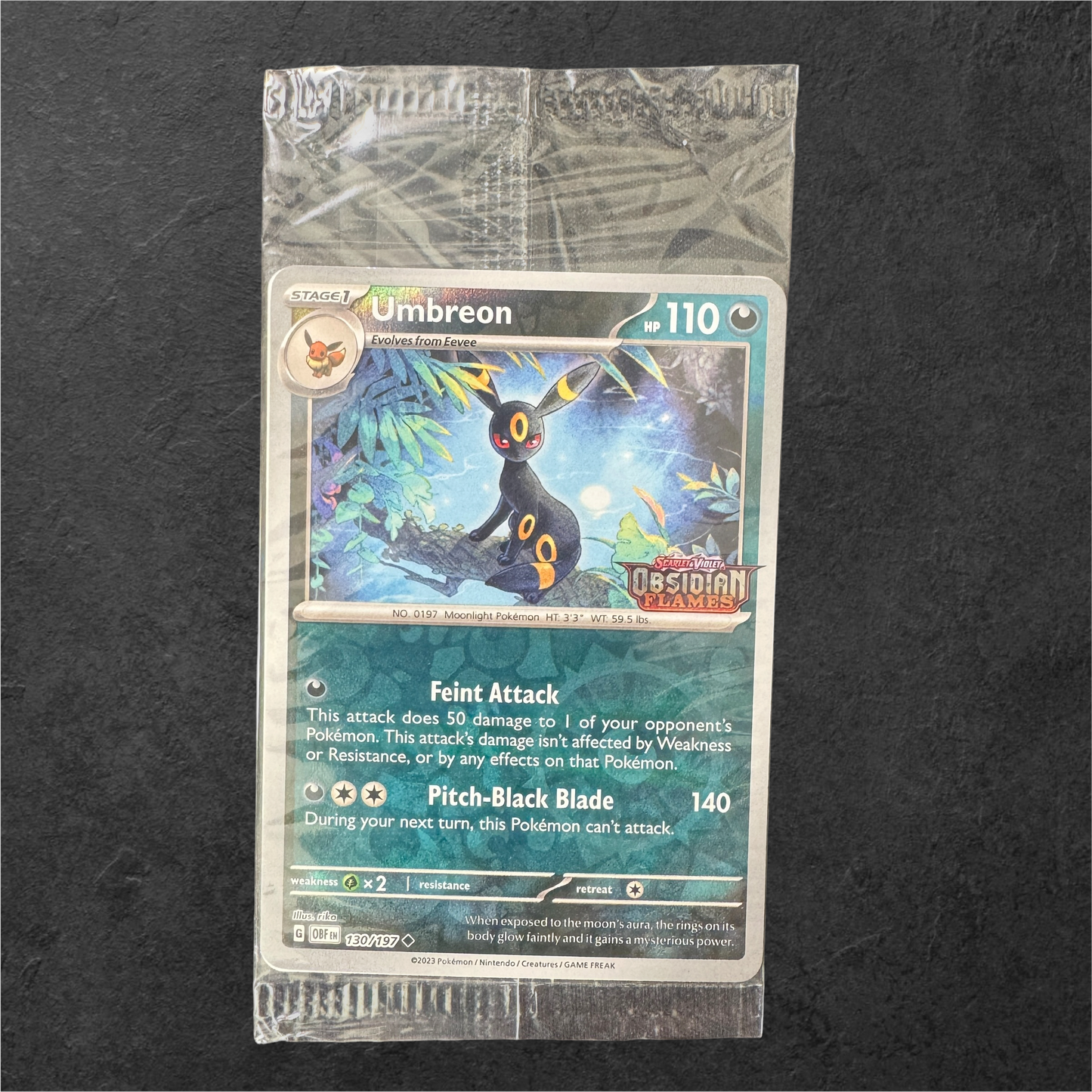 Umbreon Obsidian Flames Stamp | #130 | Sealed | Promo | English | 2023
