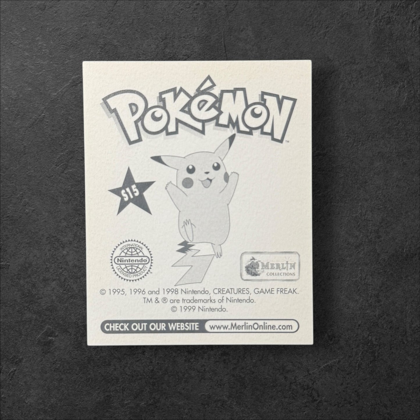 Gengar | #S15 | NM/LP | Merlin Stickers Series 1 | English | 1999