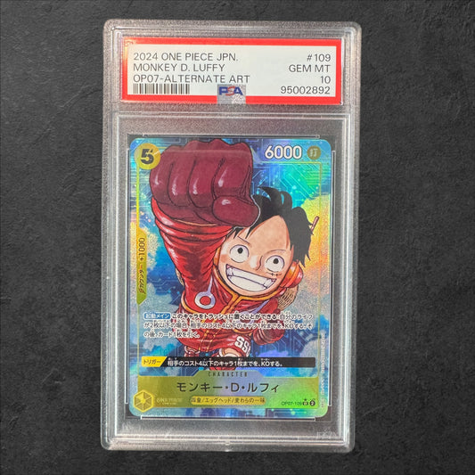 MONKEY.D.LUFFY | #109 | PSA 10 | OP07 | Japanese
