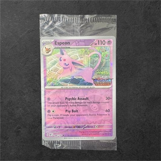 Espeon Obsidian Flames Stamp | #086 | Sealed | Promo | English | 2023