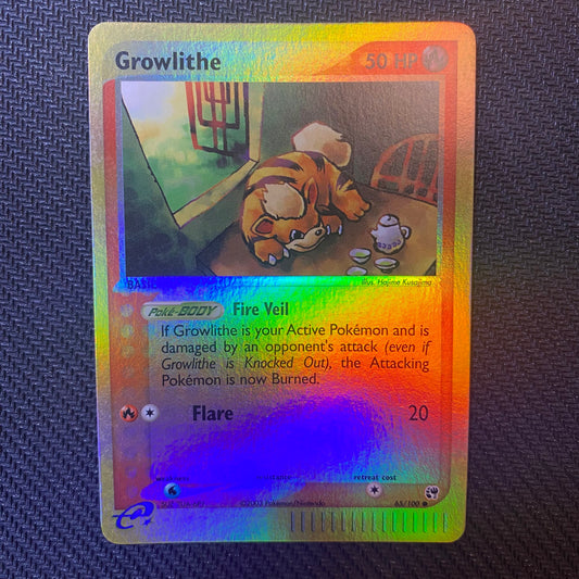 Reverse Holo Growlithe | #65 | NM/LP | Sandstorm | ENG | 2003