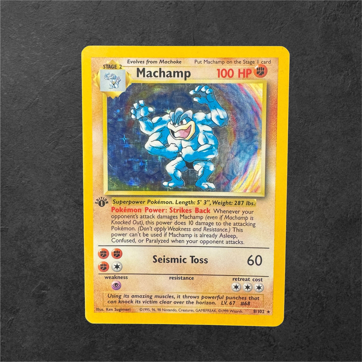 Machamp 1st Edition | #8 | MP | Base Set Promo| English | 1999