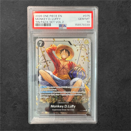 Monkey.D.Luffy | #P-075 | PSA 10 | TS-02 | English