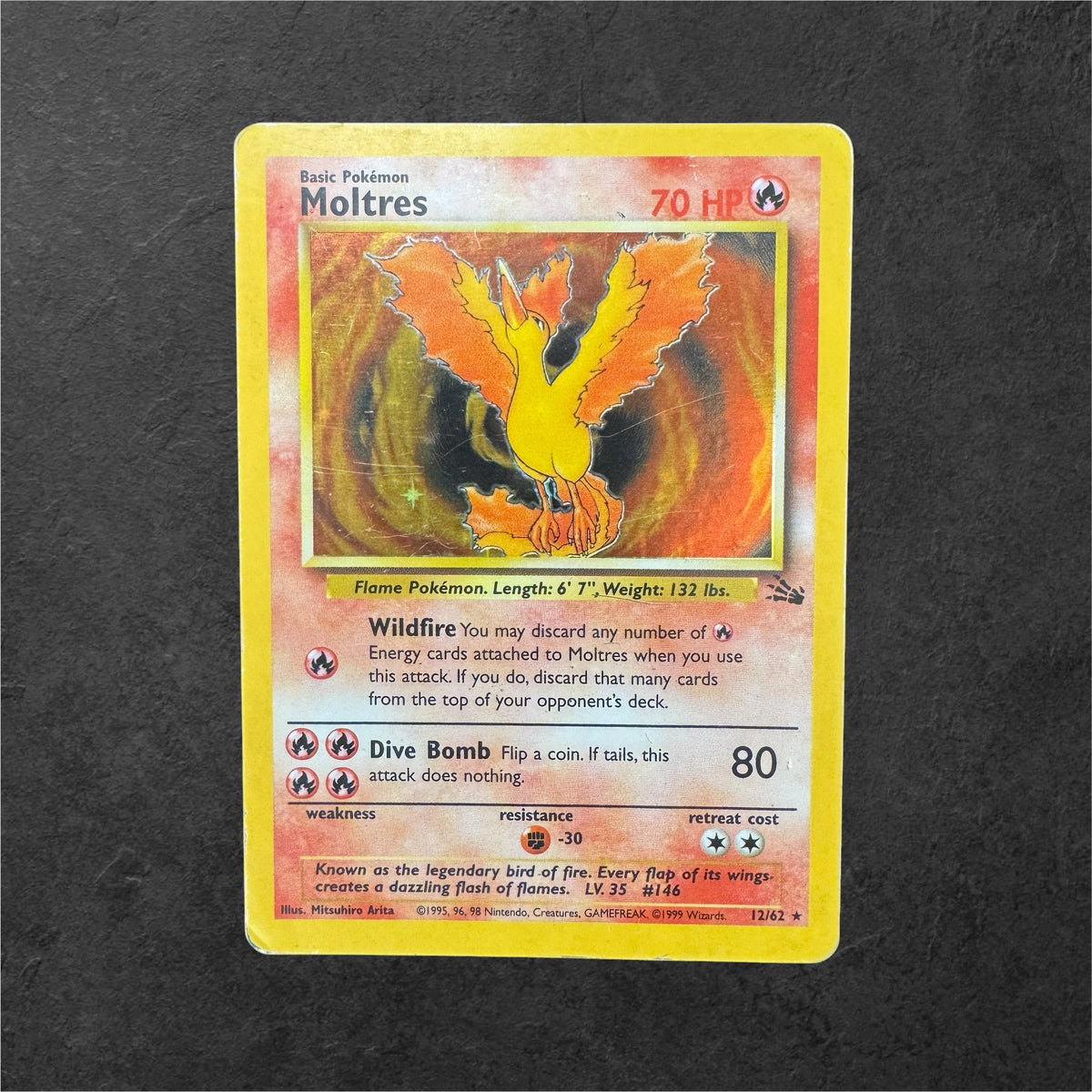 Moltres | #12 | HP | Fossil | English | 1999