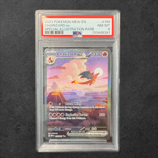 Charizard ex | #199 | PSA 8 | 151 | English | 2023