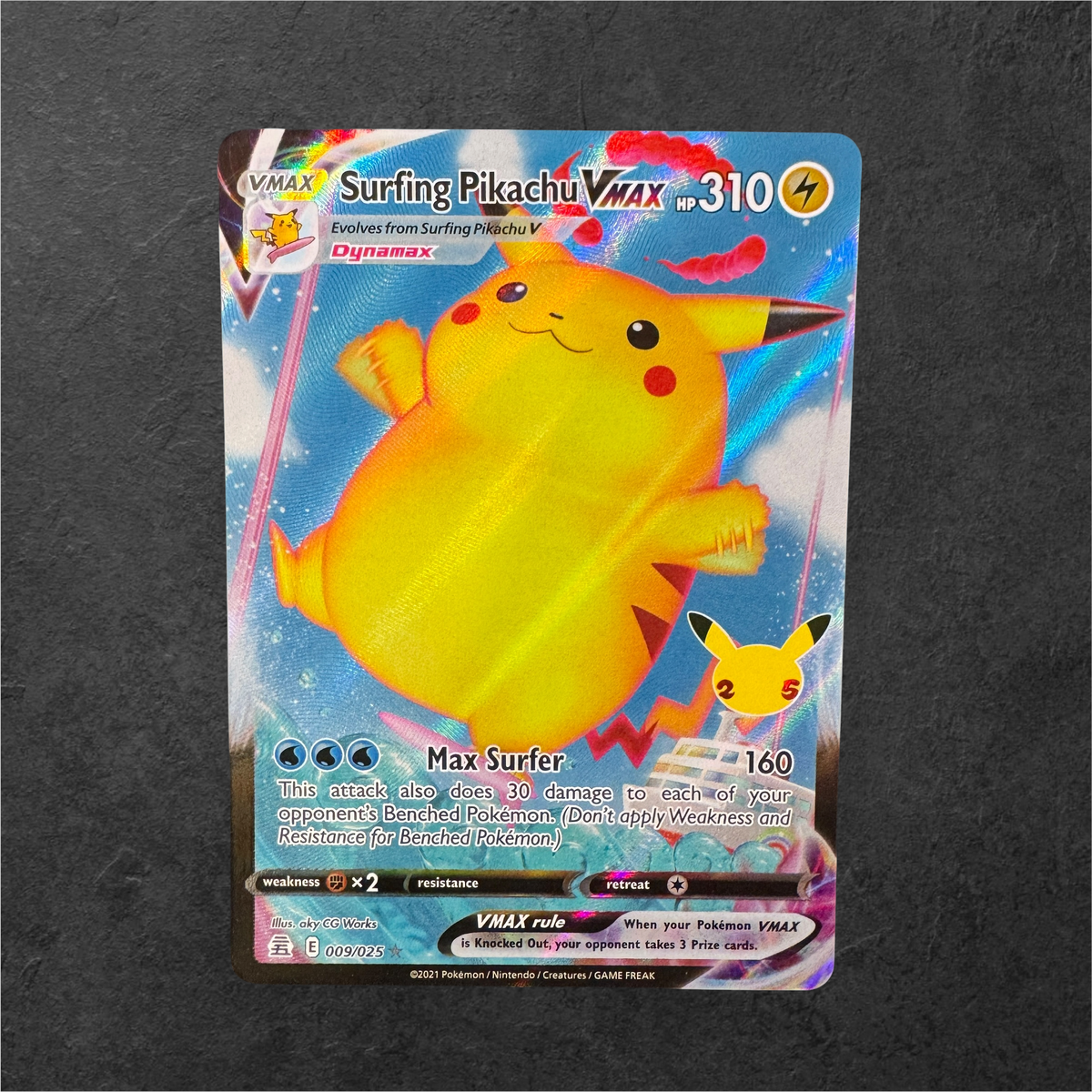 Surfing Pikachu VMAX | #009  | NM | Celebrations | English | 2021