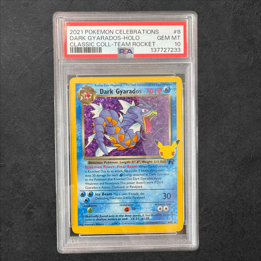 Dark Gyarados | #8 | PSA 10 | Celebrations | English | 2021